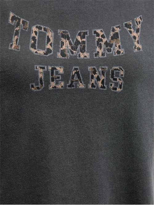 T-shirt in cotone con logo leopardato Tommy Jeans | DW0DW21957BDS